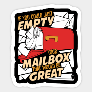 Postal Worker Mail City Letter Carrier Gift Sticker